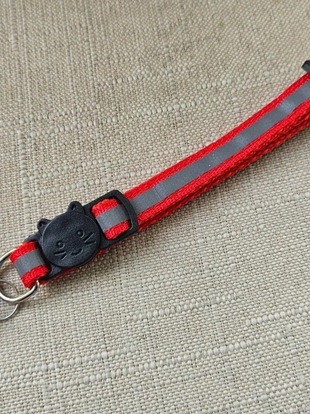 Red Collar for Cats Pet Collar w/ Bell Reflective Neck Collar for Cat Adjustable